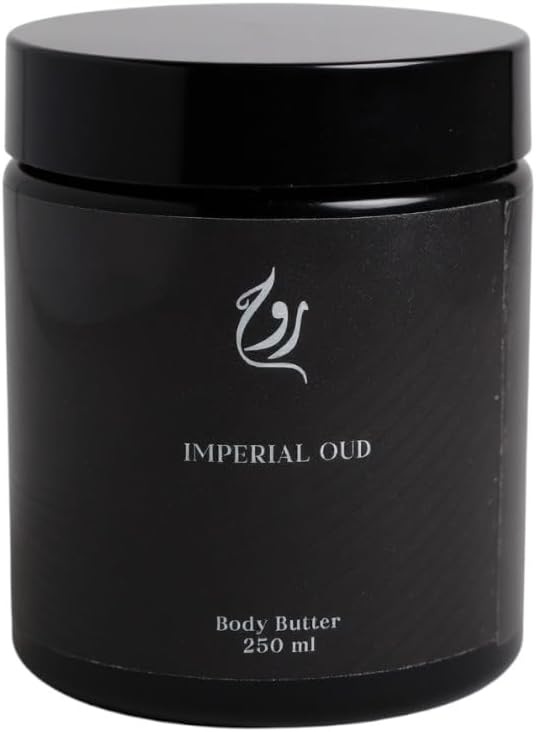 ROUH Imperial Oud Body Butter for Men and Women Luxurious Moisturiser with Shea Butter and Oud Musk and Leather Hydrating Skincare for Soft Moisturised Skin All Skin Types