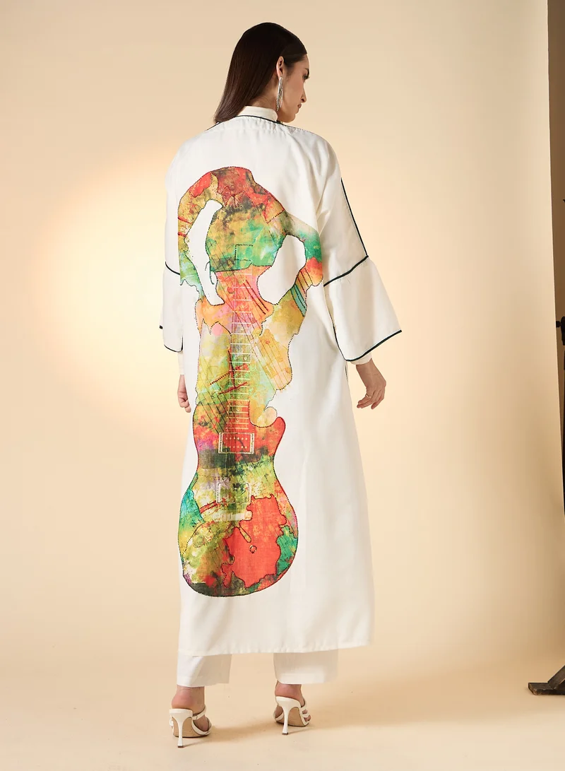 Hadiyath Al Madinah Embellished  Abaya Set 4-Piece - HM