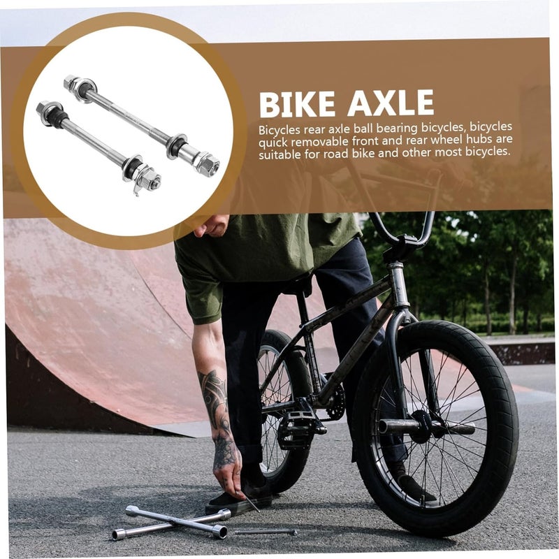 Trendy varied sizing alternatives WOONEKY 2pcs Bike Axle Multifunctional Bike Thru Axle Wear-Resistant Front Rear Shafts Professional Repair Parts Fault optimized construction General compatible design Reliable durability Safe material Easy assemble alternatives Narrow & wide space compatible Trendy budget practical design Cross-material combo compatible Scheduled warehouse deliver Dust tight seal Budget friendly sizing alternatives Varied global sizing picks Light sturdy raw material Advanced minimal build Wet anti slip Hardened processed substance Easy lifting build Trendy natural assorted colors Non sticky surface Nationwide courier network Cross part assemble fit Low maintenance All season compatible build Locally packed stock - Image 3