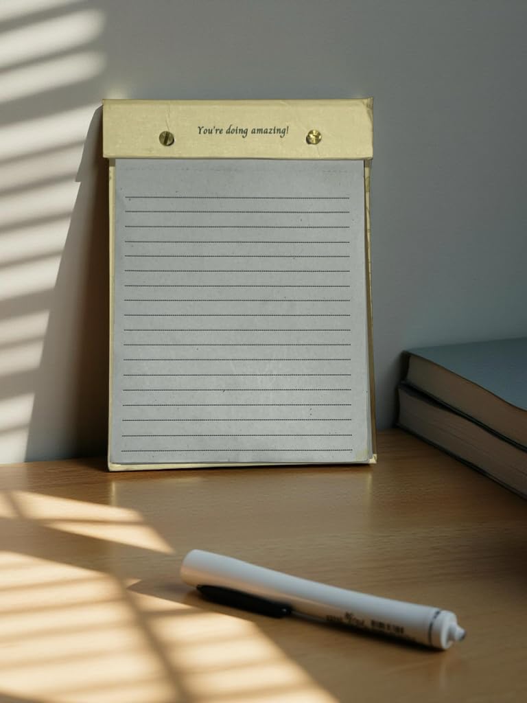 Cubic Refillable Eco-Friendly Notepad – 19.5 x 14.5 cm | Hardboard Cover with Motivational Quote | Recycled Paper Sheets for Office, Study & Journaling - Image 2