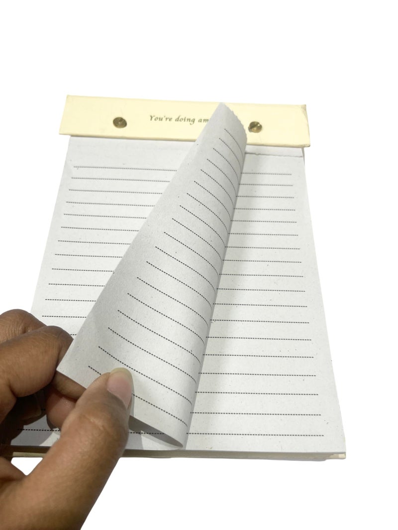 Cubic Refillable Eco-Friendly Notepad – 19.5 x 14.5 cm | Hardboard Cover with Motivational Quote | Recycled Paper Sheets for Office, Study & Journaling - Image 5