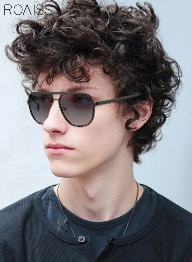 roaiss Men's Aviator Polarized Sunglasses, UV400 Protection Sun Glasses with Metal Frame, Oversize Anti-Glare Sun Shades for Driving, Fishing, Traveling, 60mm - Image 2