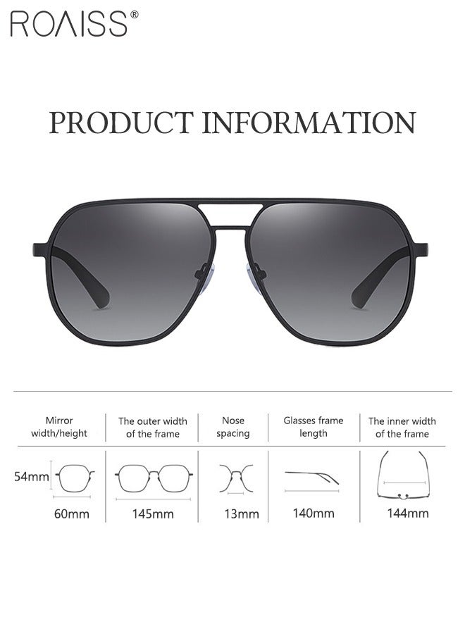 roaiss Men's Aviator Polarized Sunglasses, UV400 Protection Sun Glasses with Metal Frame, Oversize Anti-Glare Sun Shades for Driving, Fishing, Traveling, 60mm - Image 4