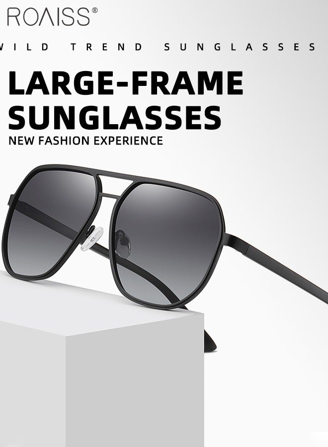 roaiss Men's Aviator Polarized Sunglasses, UV400 Protection Sun Glasses with Metal Frame, Oversize Anti-Glare Sun Shades for Driving, Fishing, Traveling, 60mm - Image 3
