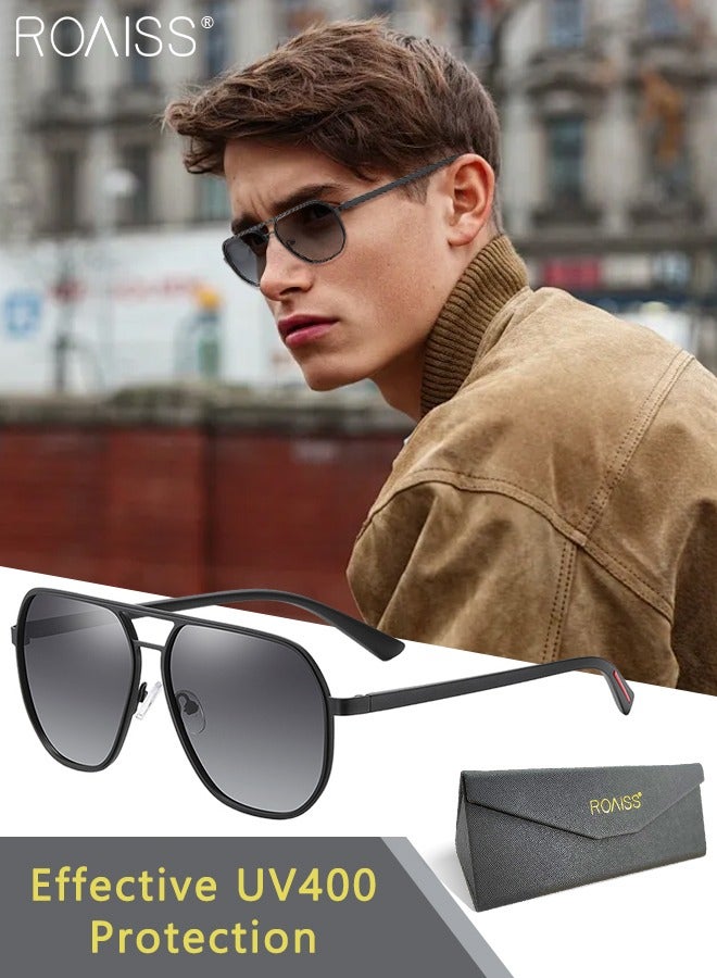 roaiss Men's Aviator Polarized Sunglasses, UV400 Protection Sun Glasses with Metal Frame, Oversize Anti-Glare Sun Shades for Driving, Fishing, Traveling, 60mm - Image 1