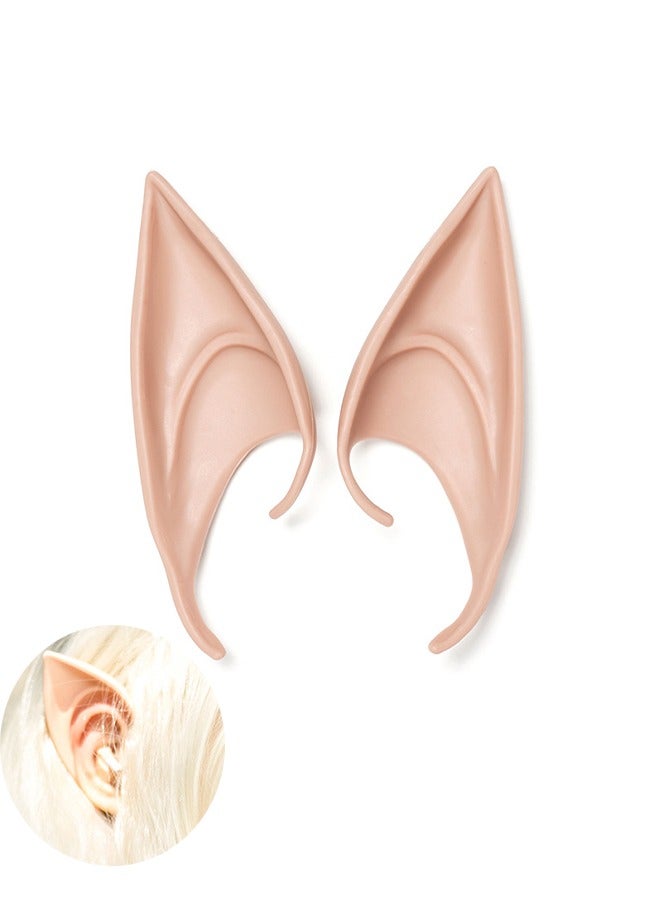 آذان الجنية بيكسل للعب الأدوار، آذان من اللاتكس للعب الأدوار في حفلات الأنمي، نصائح مدببة ناعمة، ملحقات تنكرية، لأي حفلة ذات طابع معين (لون البشرة، 1 زوج) - Image 1