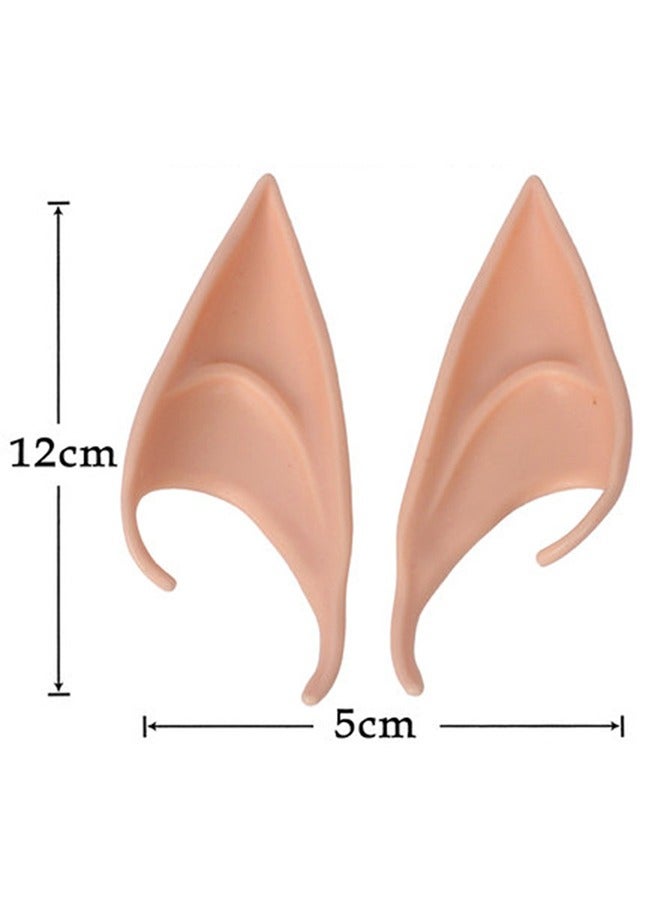آذان الجنية بيكسل للعب الأدوار، آذان من اللاتكس للعب الأدوار في حفلات الأنمي، نصائح مدببة ناعمة، ملحقات تنكرية، لأي حفلة ذات طابع معين (لون البشرة، 1 زوج) - Image 3
