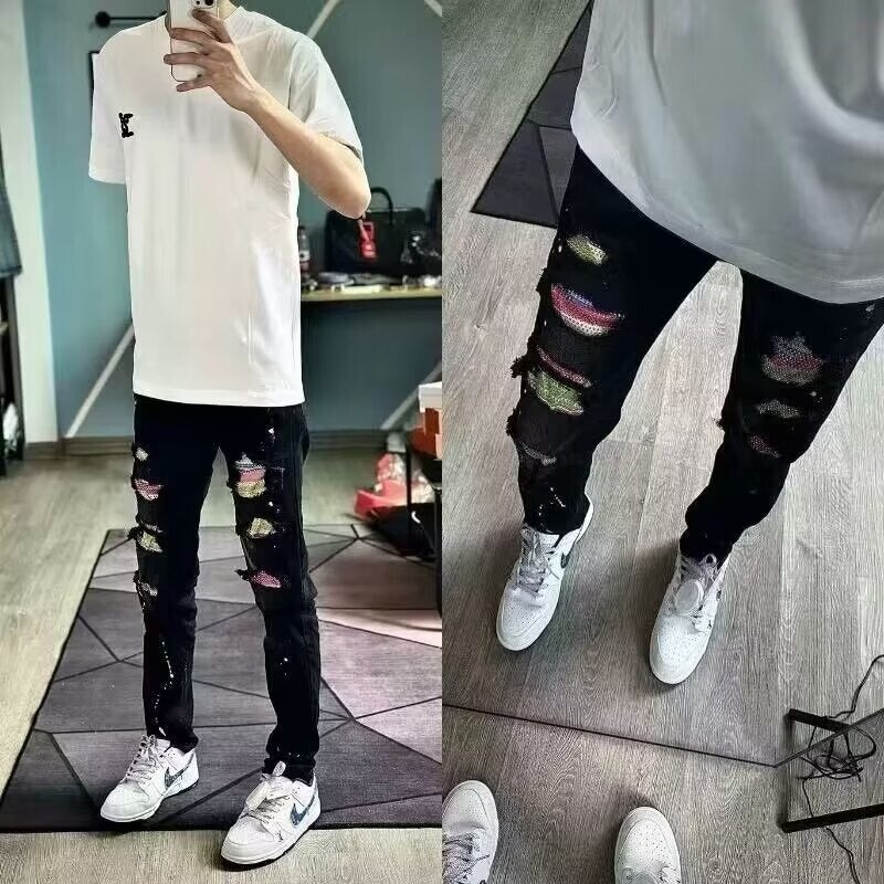 Unisex Classic Denim Jeans Loose Fit Daily Outdoor Wear - Image 2