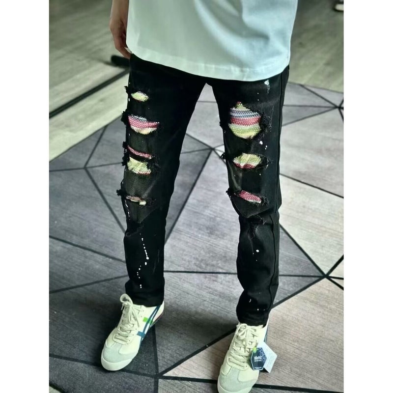 Unisex Classic Denim Jeans Loose Fit Daily Outdoor Wear - Image 3
