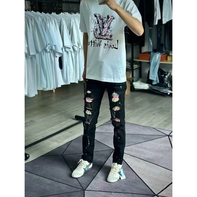 Unisex Classic Denim Jeans Loose Fit Daily Outdoor Wear - Image 5