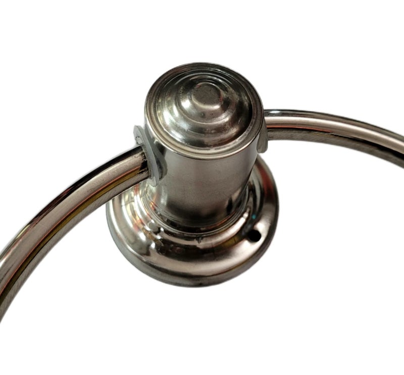 Proniks Proniks Stainless Steel Towel/Napkin Holder for Bathroom/Napkin Hanger (Round Ring)(Silver)(Pack of 4)  - Image 3