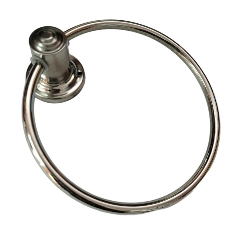 Proniks Proniks Stainless Steel Towel/Napkin Holder for Bathroom/Napkin Hanger (Round Ring)(Silver)(Pack of 4)  - Image 4