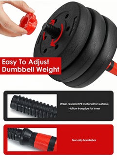 ADEBOLA Adjustable-Dumbbells-Sets,Free Weights-Dumbbells Set of 2 Convertible To Barbell A Pair of Lightweight for Home Gym,Women and Men Equipment，20KG  - Image 5