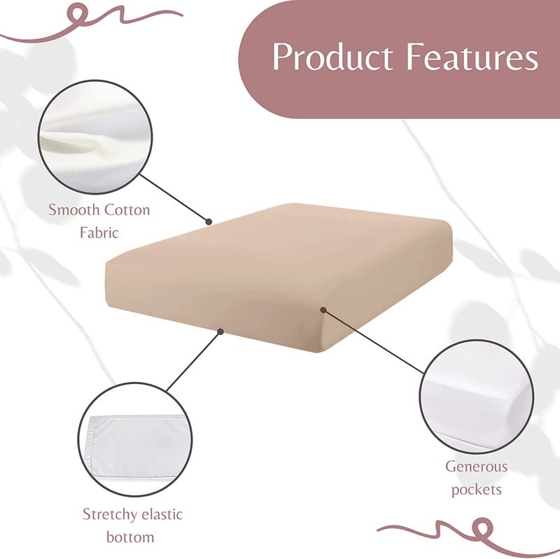 Superity Linen Full XL Fitted Sheet - 100% Cotton Cool Breathable Soft and Comfortable  Machine Wash and Dry (Full Extra Long (54 - Image 4