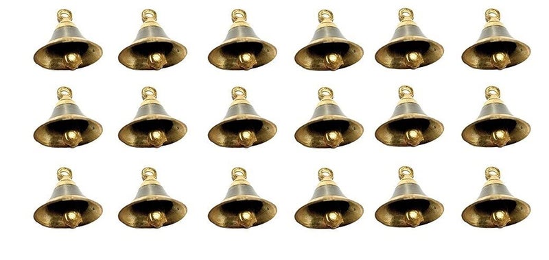 UAPAN Brass Pooja Bell with J Hook (Pack of 18, 1 inch) - Image 5