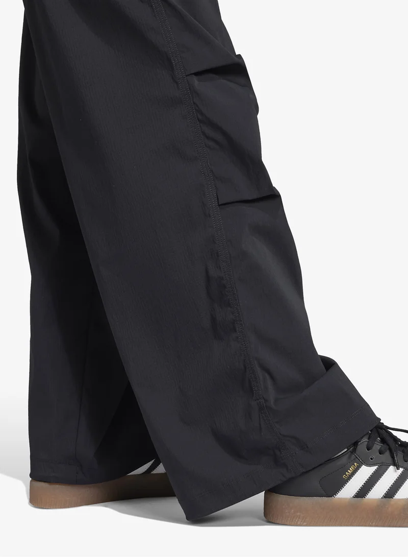 Adidas Originals BLACK Essentials Ripstop Parachute Pants for Women | Best Price UAE