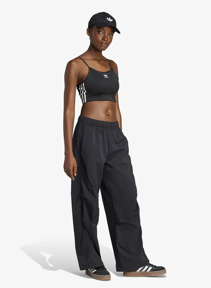 Adidas Originals BLACK Essentials Ripstop Parachute Pants for Women | Best Price UAE