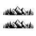 winterrock 2PCS Snow Mountain Tree Stickers for Car 7 2 Mountain Graphic Window Decals Badge Decal for Car Trunk Tailgate Emblem Auto Decor Accessories Universal for Sedan SUV Black - Image 2