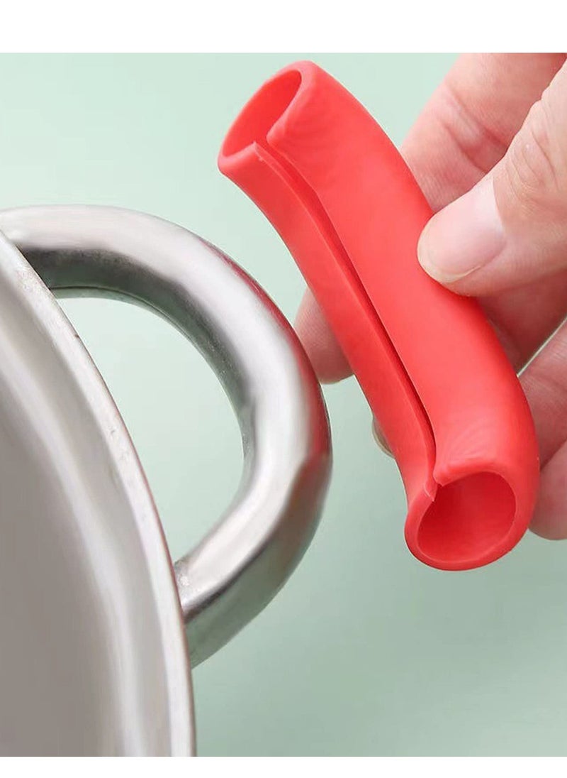 Generic - 16-Pack Heat Resistant Silicone Pot Handle Sleeves, Non-Slip Grip Covers for Safe Cooking, Assist Handle Holder - Image 1