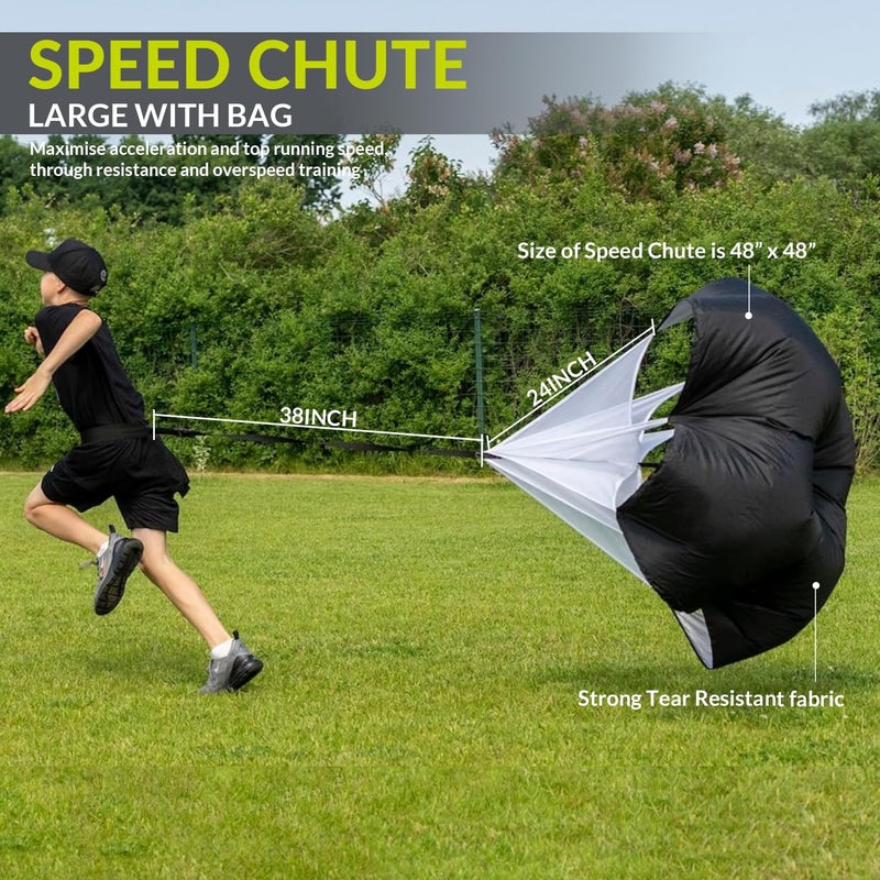 GISCO Speed Chute | Training Resistance Speed Parachute | 48 inch | in Carry Bag - Image 2