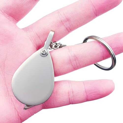 Qgond 10X Mini Pocket Magnifying Glass – Folding Jeweler’s Loupe with Keychain for Reading, Jewelry and Hobbies - Image 3