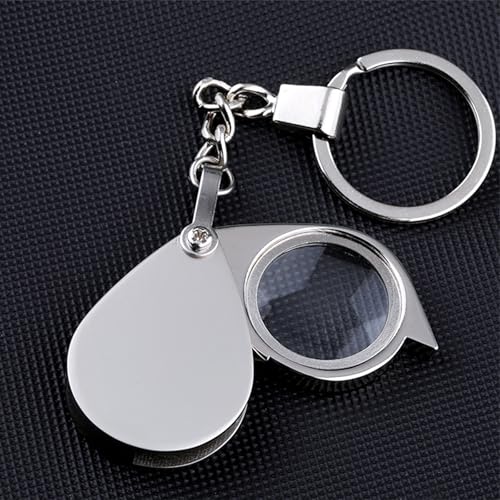Qgond 10X Mini Pocket Magnifying Glass – Folding Jeweler’s Loupe with Keychain for Reading, Jewelry and Hobbies - Image 4