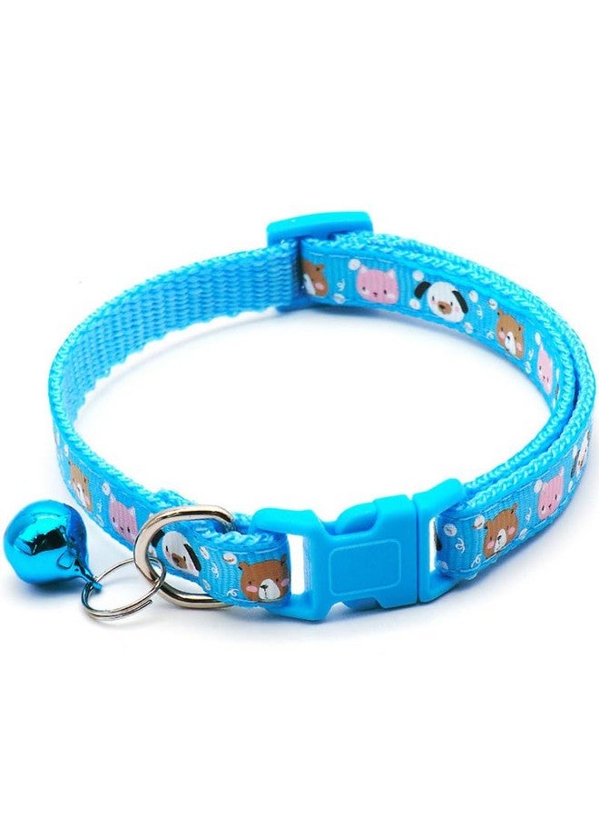Pet Cute Printed 10Mm Soft Safe Collar | Adjustable Neck Belt With Sound Bell | Attractive Collar For Cat, Kitten And Puppy (Pack Of 2) - Image 3