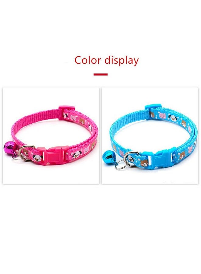 Pet Cute Printed 10Mm Soft Safe Collar | Adjustable Neck Belt With Sound Bell | Attractive Collar For Cat, Kitten And Puppy (Pack Of 2) - Image 5