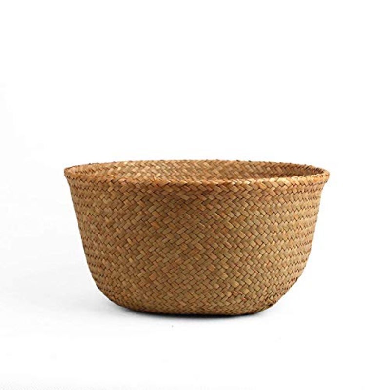 Woven Seagrass Belly Basket for Storage, Plant Pot, Laundry, Picnic and Grocery Large, Natural Tan, Handwoven Durability - Image 4