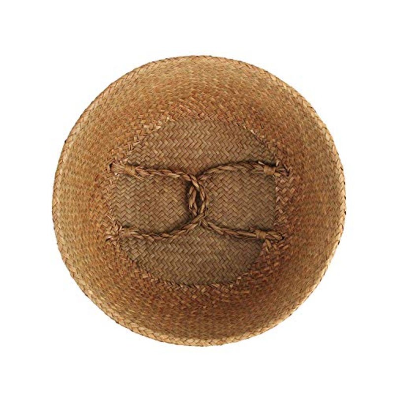 Woven Seagrass Belly Basket for Storage, Plant Pot, Laundry, Picnic and Grocery Large, Natural Tan, Handwoven Durability - Image 3