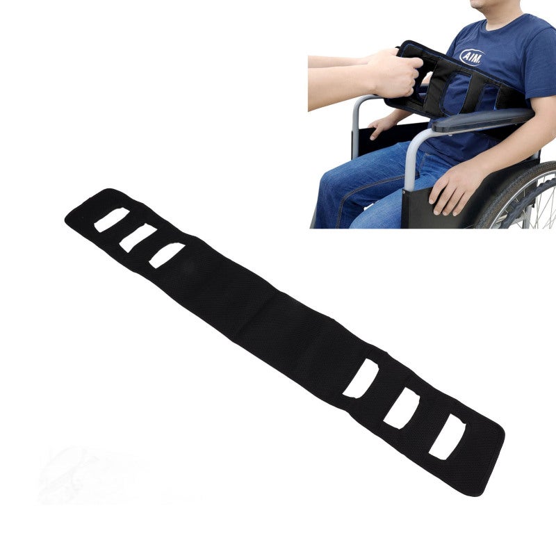 Patient Transfer Sling Gait Belt Padded Breathable Patient Lift Transferring Belt Mobility Aids for Elderly Disabled Black - Image 3