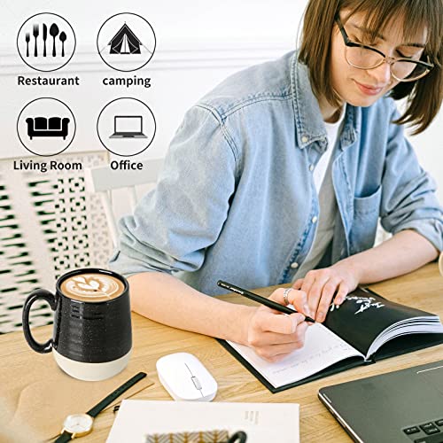 Hasense Large Coffee Mug, 20 oz Ceramic Coffee Cup with Comfortable Handle for Office and Home, Ideal for Coffee Tea Latte, Dishwasher Microwave Safe, 1 PCS(Black) - Image 3
