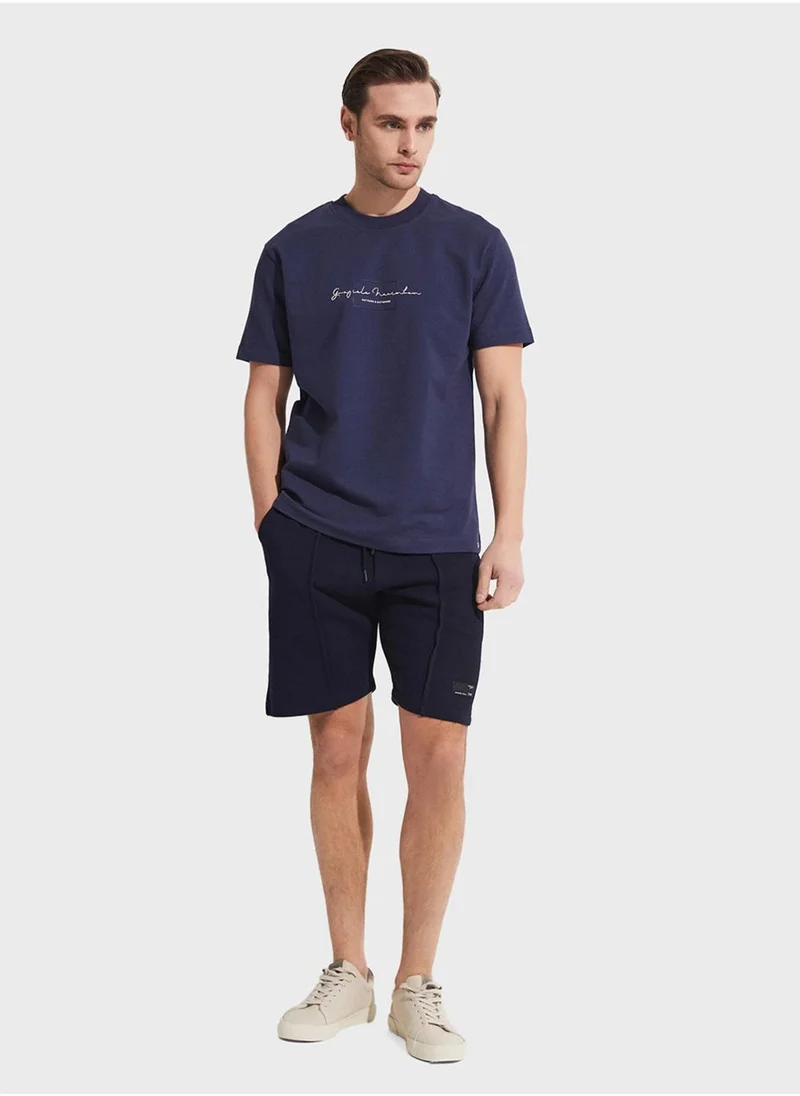 جون Printed Crew Neck T-Shirt