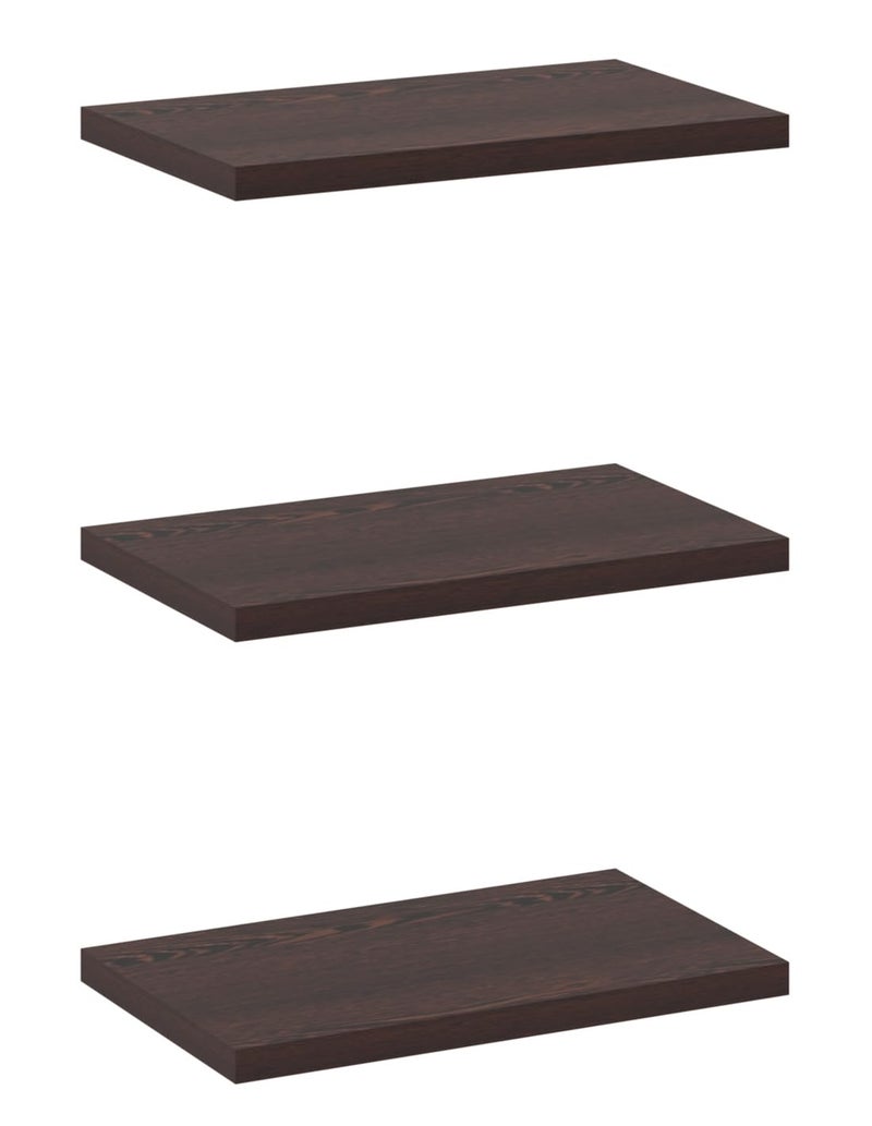 Captiver Mini MDF Wood Wall Mount Decorative Shelf Tier 3 (10X20 CM, Wenge) Books Home Bathroom Corner Living Room Storage Shelves Save Space Keep Trophy Pooja - Image 5
