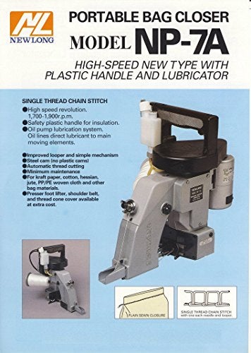 NLI New Long Industrial NP-7A Portable Single Thread Chainstitch Bag Closer Machine - Image 2