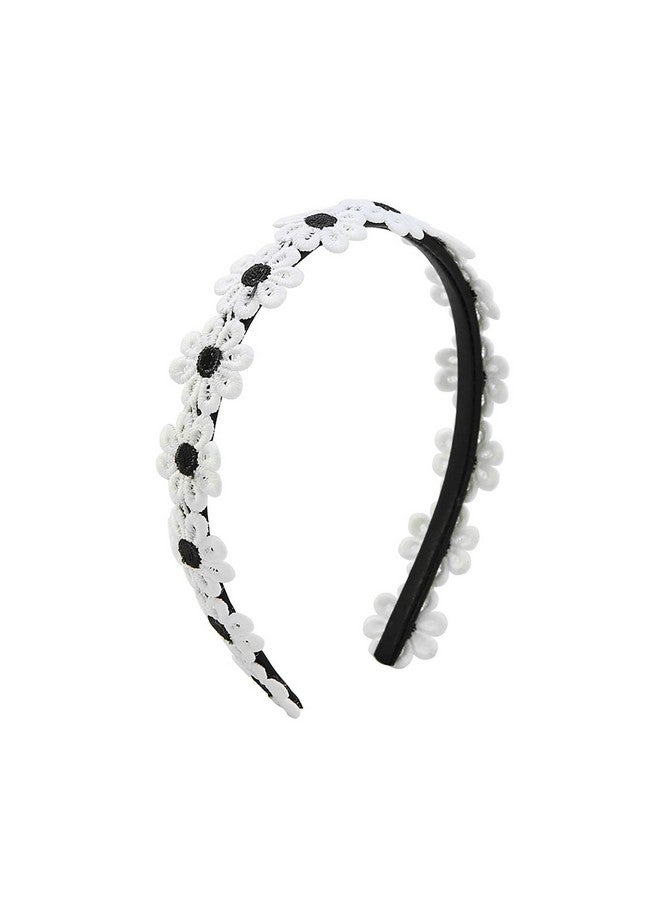 توتلوكس عصابة رأس على شكل زهرة سوداء مطرزة بشرائط شعر على شكل زهور لطيفة إكسسوارات شعر للنساء والفتيات لوازم حفلات أعياد الميلاد الربيعية - Image 1