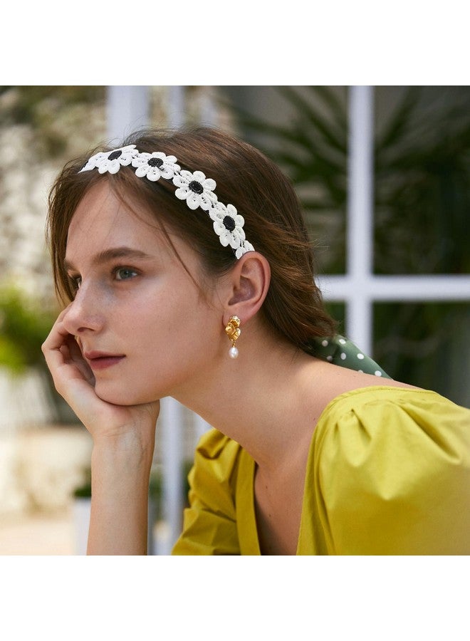 توتلوكس عصابة رأس على شكل زهرة سوداء مطرزة بشرائط شعر على شكل زهور لطيفة إكسسوارات شعر للنساء والفتيات لوازم حفلات أعياد الميلاد الربيعية - Image 5