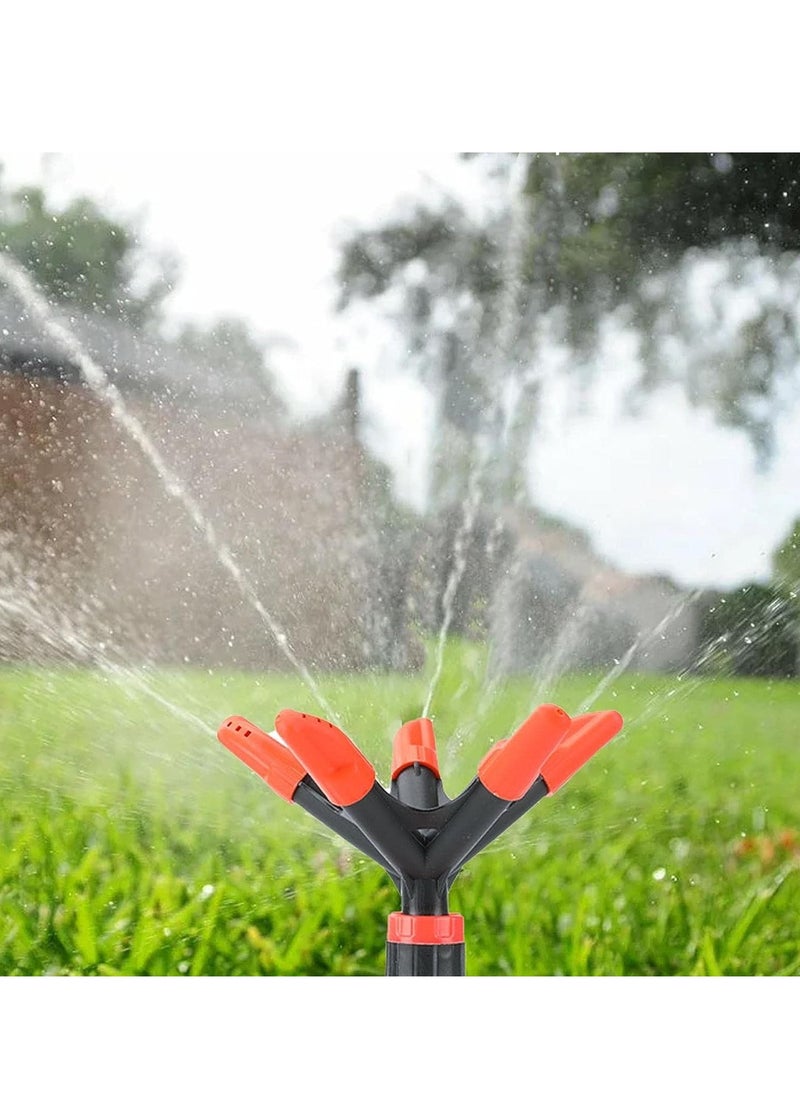 DubaiGallery Garden Sprinkler With Ground Plug Pipe Connector 360-Degree Automatic Rotating Spray Watering Flowers Grass Vegetables Plants  - Image 3