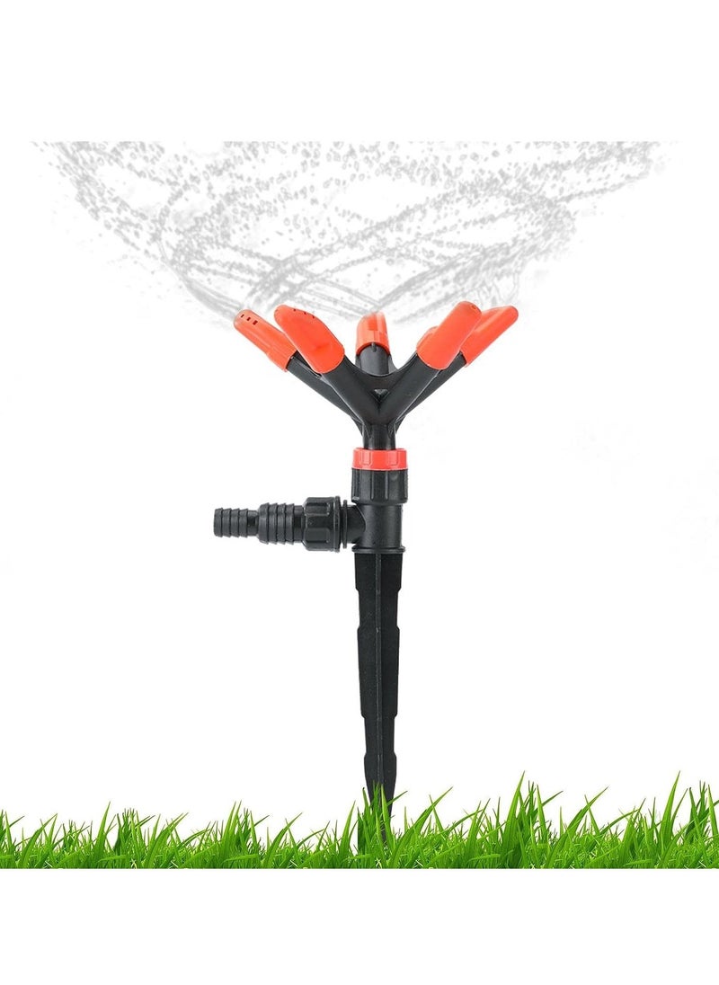DubaiGallery Garden Sprinkler With Ground Plug Pipe Connector 360-Degree Automatic Rotating Spray Watering Flowers Grass Vegetables Plants  - Image 2