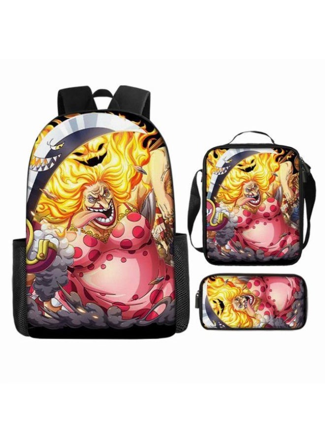 general The latest universal cartoon printed three piece practical bag combination (suitable for students, children, friends, outings, mountain climbing, etc.) - Image 5