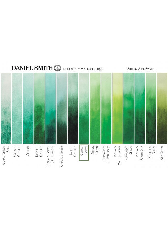 DANIEL SMITH Extra Fine Watercolor Paint, 15ml Tube, Cobalt Green, 284600026, 0.51 Fl Oz (Pack of 1) - Image 3