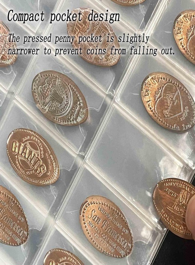 Xxmbbjy 600 Pockets Pressed Penny Collection Supplies Pages, 15 Sheets Pressed Penny Holder Sleeves, 11 Hole Penny Collecting Pocket Page for Collectors - Image 5