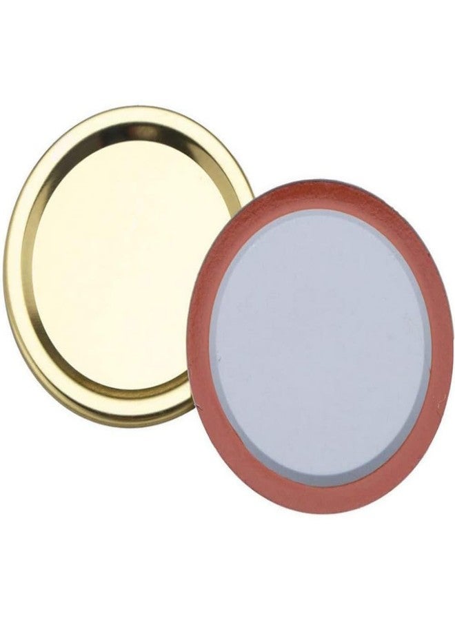 werdecade 24Pcs/12 Sets Regular Mouth Canning Lids for Ball, Kerr Jars, Premium Mason Jar Lids with Bands/Rings for Regular Mouth Ball, Mason Jars (Gold, 70mm regular mouth) - Image 3