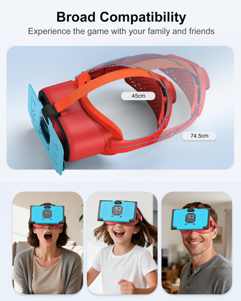 STARTRC GAMES Upgraded VR Headset Compatible with Nintendo Switch 2 (2025), Switch 2 Virtual Reality VR Glasses with Adjustable HD Lenses and Comfortable Head Strap, Virtual Boy 3D Goggles for Switch 2 Accessories - Image 4