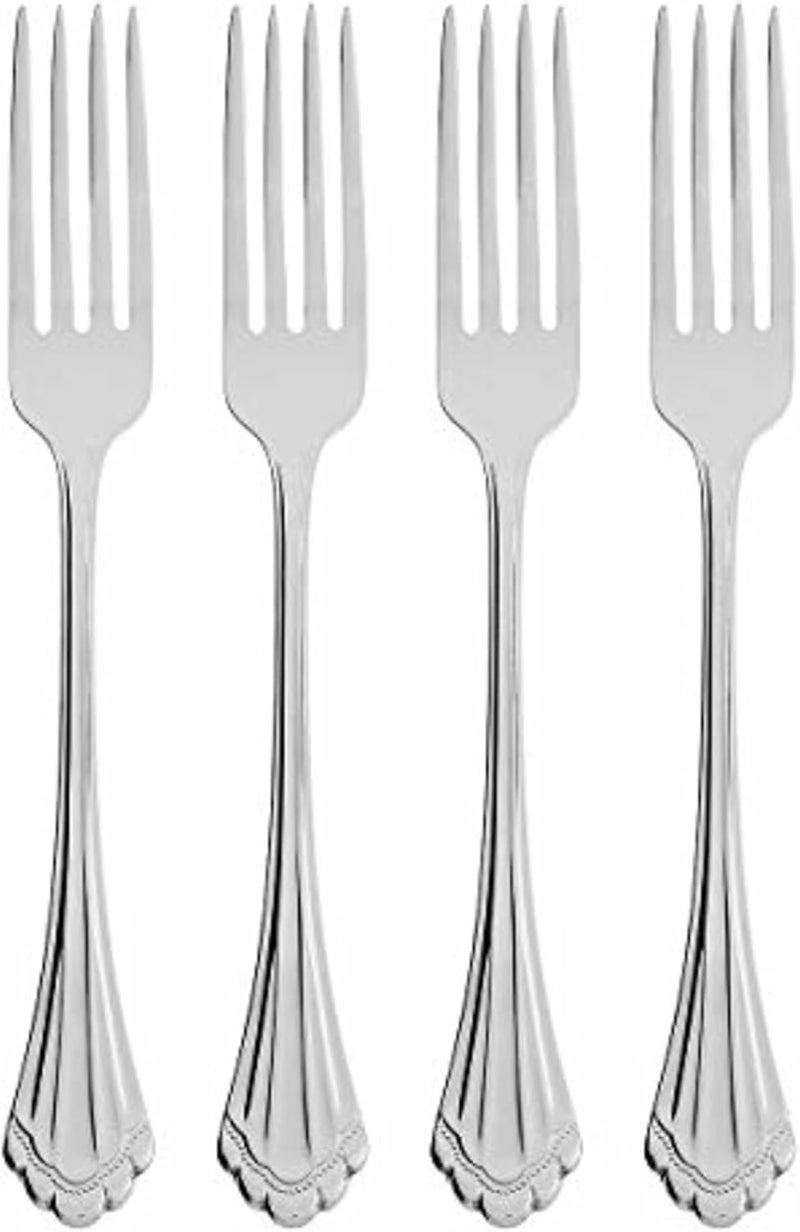 ONEIDA Marquette Fine Flatware Salad Forks, Set of 4, 18/8 Stainless Steel, Silverware Set, Dishwasher Safe, Silver - Image 1
