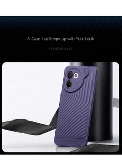 Gear4 Vivo V30e 5G 2024 Liquid Silicone With Wavey Texture Case Cover - Eggplant Purple  - Image 3