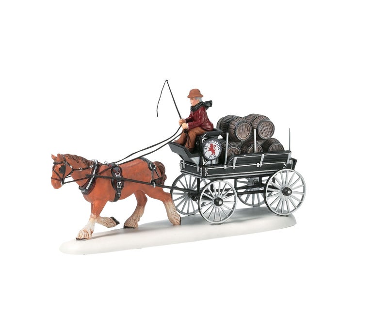 Department 56 Department 56 Metal Porcelain Dickens Village Red Lion Pub Beer Wagon Miniature Lit Building  Colors may vary 