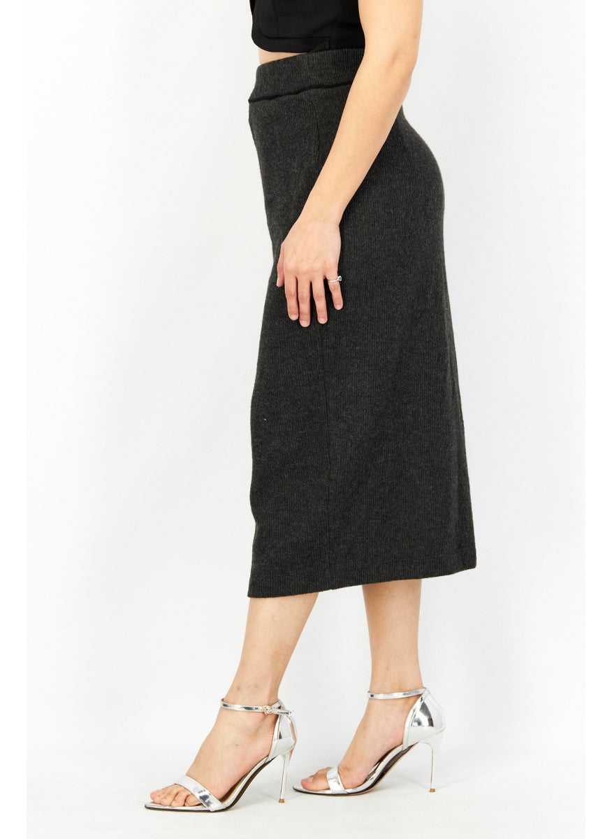 Women Knitted Pull On Midi Skirt, Charcoal - pzsku/ZC6F0A1DA3AA79F50FBB8Z/45/_/1737642615/489064e1-ed2d-4018-abae-12ce58ed5400