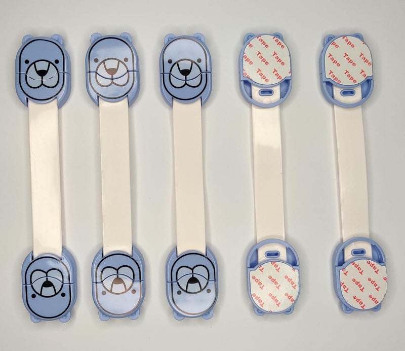 Prostuff.in Baby Safety Locks, Child Proof Cabinets, Closet, Drawers, Dresser, Door Latches Door Cupboard Cabinet Fridge, Blue Color, 2 Pcs - Image 3
