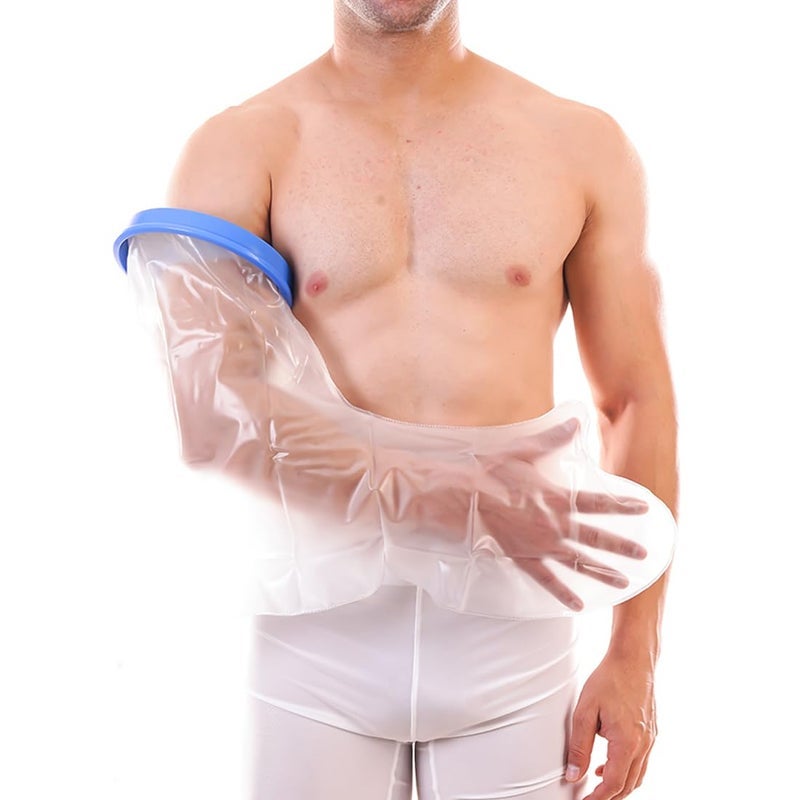 Universal Waterproof Hand Cast Cover - Watertight Seal Protector for Broken Hands, Fingers, Wrists, and Arms | Reusable Long Arm Cast Shower Sleeve for Post-Surgery Care